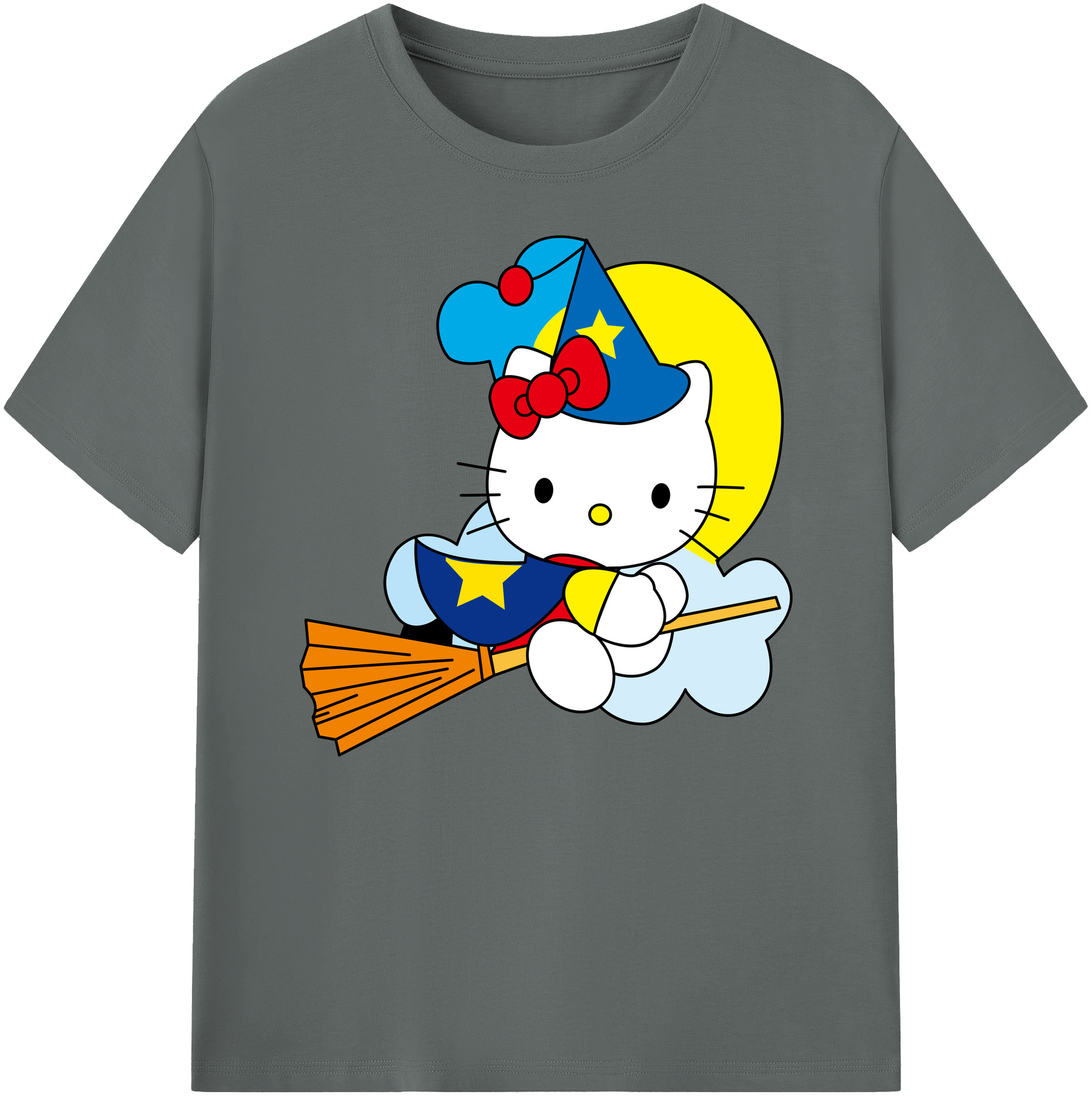 （画像用） Hello Kitty ハローキティ 綿100％ メンズ半袖Tシャツ｜肌触りやわらか＆通気性
